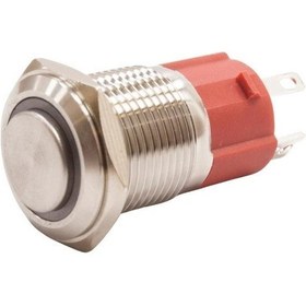 Resim Motorobit 16D-G1-E 16Mm Çıkık Yaylı Işıklı Metal Buton - Beyaz 