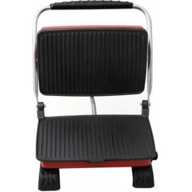 Resim Kırmızı Döküm Tost Makinesi, Sağlıklı ve Dayanıklı Isıtıcıyla Lezzetli Tostlar 