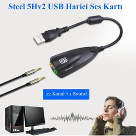 Resim SANEC USB Harici 7.1 12 Kanal Ses Kartı 