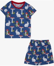 Resim Breeze Kız Bebek Pijama Takımı Doğa Temalı Tavşancık Desenli 9 Ay-3 Yaş, Mavi-mavi Mavi 
