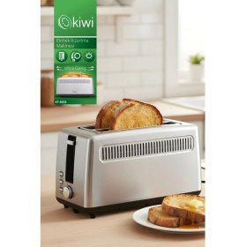 Resim Kiwi KT-6533 Paslanmaz Çelik Ekmek Kızartma Makinesi | 6 Kademe Ayar, Iptal & Buz Çözme 