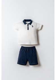 Resim U.s. Polo Assn. Erkek Bebek Beyaz Şort Takım 5274-50021 Beyaz 