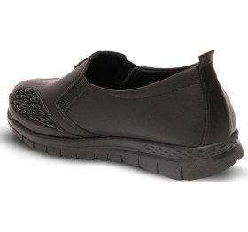 Resim Kaptan Junior Kadın Siyah Klasik Ayakkabı Ortopedik Anne Ayakkabısı Anne Babet Ayakkabı Anne Kadın Günlük Ayakkabı Zslnk 655 Siyah 