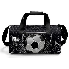 Resim Coral High Siyah Futbol Desenli Spor Çantası 27539 