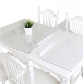 Resim Emek 80x150 Şeffaf Pvc Masa Örtüsü 2,5 Mm Masa Koruyucu Saydam Renk Masa Sehpa Için Kolay Temizlik 
