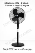 Resim CVS Dn 91002 Yuvarlak Ayaklı Vantilatör 16'' Siyah 