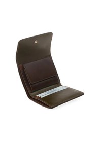 Resim Helmbrook London Eleanor Hakiki Deri Haki-kahve Kadın Fermuarlı El Işi Rfid Korumalı Kapaklı Çıtçıtlı Büyük Cüzdan Kahve 