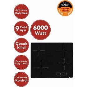 Resim Alveus Afm Serisi Cat4 Vitro. Elektrikli Cam Antrasit-Gri Ankastre Set (V6-04 Siyah +FM7710+FM3407) 