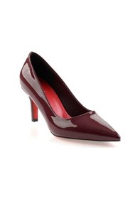 Resim Bambi Bordo Kadın Klasik Topuklu Ayakkabı K01231083598 Bordo 
