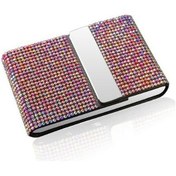 Resim Novahub Kırmızı Elmaslı Ehliyet Ve Kart Tutucu, Bayanlar Kızlar Araba Bling Aksesuarı Kırmızı 