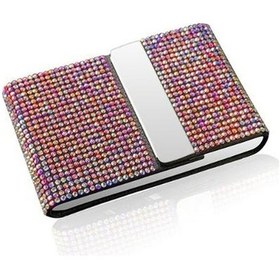 Resim Novahub Kırmızı Elmaslı Ehliyet Ve Kart Tutucu, Bayanlar Kızlar Araba Bling Aksesuarı Kırmızı 