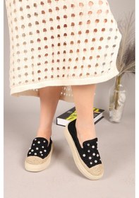 Resim Midas İnci Ve Taş Detaylı Babet Siyah-7908 Siyah 