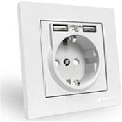 Resim Mutlusan 2 USB PORTLU SIVA ALTI TOPRAKLI PRİZ 