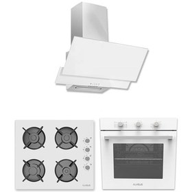 Resim Alveus Ecoplus Beyaz 3'lü Ankastre Set (AD07-A10-AF860) Beyaz 