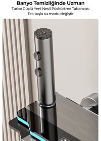 Resim Robo A80015 Yeni Nesil Ambiyans Işıklı Led Göstergeli Dijital Duş Sistemi Gri 