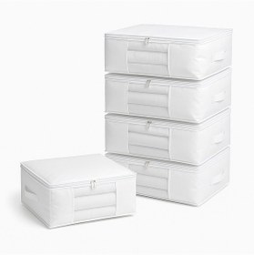 Resim Vedsey 5'li 50x70x25 Pencereli Baza Altı Düzenleyici Hurç Beyaz 