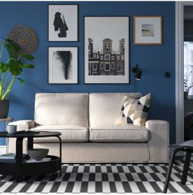 Resim 2'li Kanepe, Tresund Açık Bej 2Açık Ceviz 