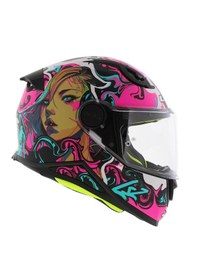 Resim Ls2 Kıd Cyberg Çocuk Fullface Motosiklet Kaskı Mat Mor 