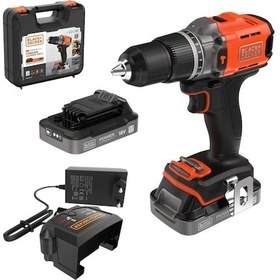 Resim Black&Decker Powerconnect BCD383D2XK-QW 2x2 AH Çift Akülü Darbeli Matkap Set 