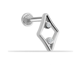 Resim Cherry By Özkonak Geometrik Tragus Piercing Sarı 