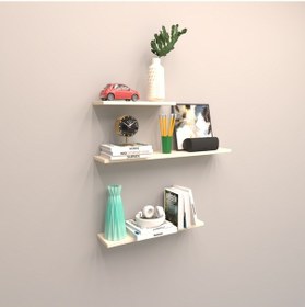 Resim Rafkestir 3 Lü Raf Set ( 60-40-40 ) Krem ( Mat ) 