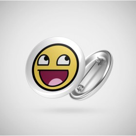 Resim Fizello Awesome Face Epic Smiley Rozet 