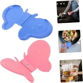 Resim TOPBATHY Fırın Eldiveni 1 Çift mutfak yalıtım klipsi mini fırın silikon tutacaklar ayna eldiven buzdolabı haşlanma önleyici klips manyetik anti-haşlanma klipsi tencere rafı kırmızı Kaymaz 