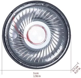 Resim 1 adet 50 mm 32 Ohm 112 dB kulaklık hoparlör ünitesi kulaklık sürücü hoparlör onarım parçaları 2 adet 