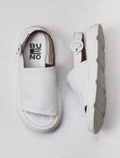 Resim Bueno Shoes Beyaz Deri Kadın Düz Sandalet 01wy9410 