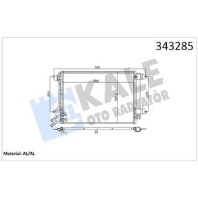 Resim Kale 343285 - Klima Kondenseri Jetta 10 582 378x16 Al/brz 