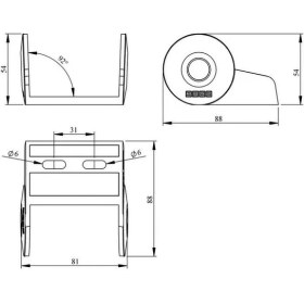 Resim Emas HKP040060ZDA Hareketli Kab.taşı.aksesuar Bağlantı Dişi Açık Tip 