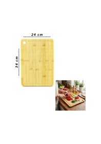 Resim 24x34x1.8cm Ahşap Bambu Kesim Panosu - Kesme Tahtası 5468 Çok Renkli 