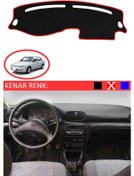 Resim Torpido Koruma Halısı Siyah Kenar Renk Kırmızı Hyundai Accent Yumurta Kasa 1993-1999 İle Uyumlu 