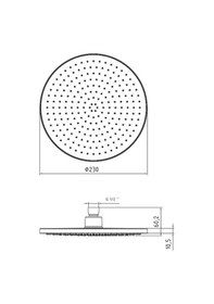 Resim Eca Purity Yuvarlak Duş Başlığı 23x23 Mat Siyah Renkli 102145051c1 