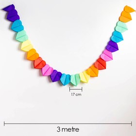 Resim Çok Renkli Kalp Banner - Çok Renkli / Tek Ebat 