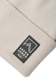 Resim Jack & Jones Erkek Jacalpes Logo Detaylı Örme Bere 12286472 Gri 