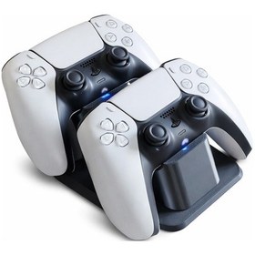 Resim Ps5 Dualsense Çiftli Kol Standı Playstation 5 Controller Organizer & Stand 