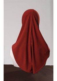 Resim Hürrem Bone Kiremit Pratik Hazır Geçmeli Genç Tesettür Bone Sandy Kumaş Düz Hijab 2312 05 Kiremit 