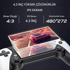 Resim M25 Retro El Konsolu 4.3" Dokunmatik, 64GB, 10000+ Oyun, 3000MAH Batarya 