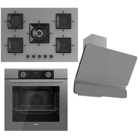 Resim Ferre XE63CPR + SS038 D082 Gri Ankastre Set 