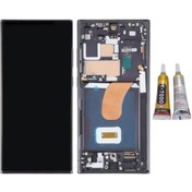 Resim Te Samsung Uyumlu S23 Ultra S918 Uyumlu Çıtalı Lcd Ekran Siyah + B7000 