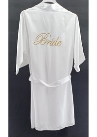 Resim Gold Renk Nakış İşlemeli Tüysüz Sabahlık Model Çok Renkli 