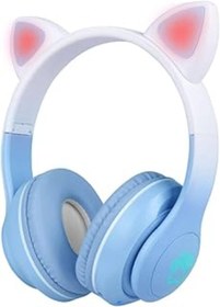 Resim mivento Zore Stn-28 Pro Kedi Kulaklı Tasarımlı Rgb Işıklı Bluetooth Kulaklık Mavi 