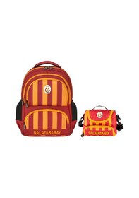 Resim Galatasaray Erkek Çocuk Nakışlı Sırt Çantası Ve Beslenme Çantası Seti - 25539 Sarı 