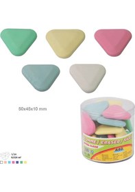 Resim Ark Üçgen Silgi Pastel Renkler 10 Adet Karışık Renk 
