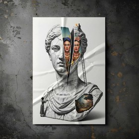 Resim My Own Reality - Frida Kahlo Inspired Wall Art Print - Wooden Frame - Black / 8,3 x 11,7" (21x30) 