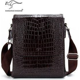 Resim Kangaroo Kıngdom Kişiye Özel Erkek Hakiki Deri Postacı Kroko Çanta Kangaroo 3122Cs 