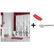 Resim Zethome Banyo Duş Perdesi 7766 180x200 Perde Borusu Askı Aparatı 