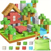 Resim 128/148/168 Parça Çocuklar için Manyetik Yapı Blokları Seti - STEM Eğitici İnşaat Oyuncakları, Dayanıklı ABS Malzeme, Büyük Boyutlu, Yaratıcı Öğrenme Hediyesi, Renkli ve Eğlenceli Tasarım 