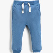 Resim Erkek Bebek Basic Sweatpants Beli Bağlamalı Pamuklu 